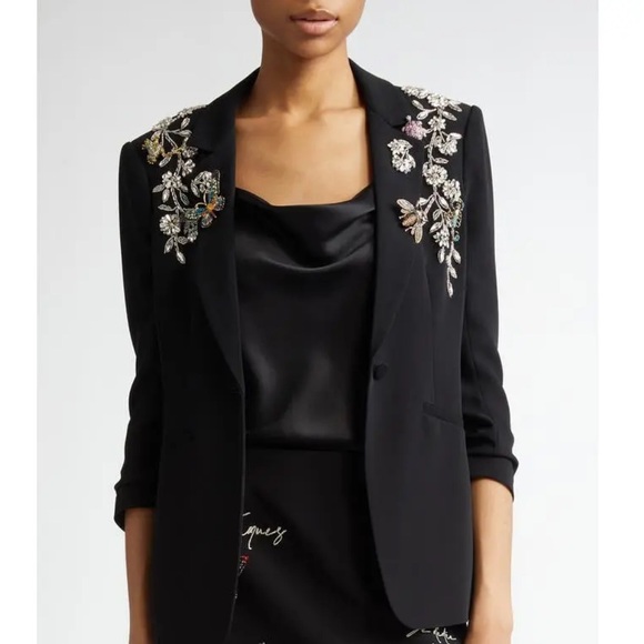 cinq a sept Jackets & Blazers - CINQ À SEPT Khloe Rhinestone Vine Blazer